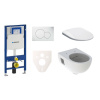 Geberit Cenově zvýhodněný závěsný WC set do lehkých stěn / předstěnová montáž+ WC Selnova SIKOGES3S1