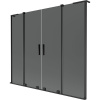 Mexen Velar L Duo sprchový záves 2-krídlový posuvný 170 x 150 cm, grafit, čierny - 896-170-003-42-70