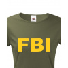 Dámské tričko - FBI, Barva Military - 69, Velikost S Bezvatriko.cz 208082