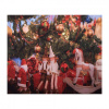 Clayre & Eef Vianočné látkové pozadie s hojdacím koníkom Christmas Wall Cloth - 180*1*210 cm - Clayre & Eef