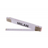 Levior Meter skladací 2m MILAN (PROFI, biely, drevo)