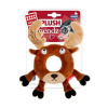 GiGwi Plush Friendz sob s gumovým kroužkem