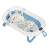 Ricokids RK-287 Skladacie detské vanička s teplomerom a vložkou, bielo-modrá