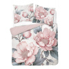 DETEXPOL Francúzske obliečky 3D Pivonky ružové micro Polyester - mikrovlákno, 220/200, 2x70/80 cm