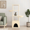 Shumee Škrabadlo se sisalovými sloupky krémové 147 cm