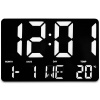 Nástenné digitálne hodiny, biele podsvietenie, 25x16x2,7cm, E-CLOCK GH7170L