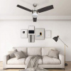 vidaXL Stropný ventilátor so svetlom a ovládačom 108 cm, tmavohnedý