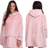 RC Unisex teplá mikina s kapucňou - oversize deka 3 farby Farba: Ružová