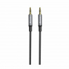Swissten AUDIO KABEL TEXTILE JACK (SAMEC) / JACK (SAMEC) 1,5 M ČERNÝ (NAHRAZUJE 73501101)