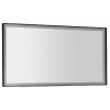 Sapho Sort LED - Zrkadlo s LED osvetlením, 120x70 cm, čierna mat ST120