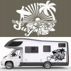 Šablóna na maľovanie na auto SURFING CAMPER PALMA KVETY 94x81cm