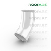 ROOFART výtokové koleno CE pr. 100mm - biela (RAL 9010)