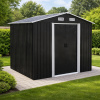 Záhradný domček BestBerg BBSH-608A / 5,3 m² / 205 x 257 x 202 cm / antracitová/biela