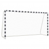 vidaXL Futbalová bránka 300x160x90 cm kovová čierna a biela - Biela - 120308-66965