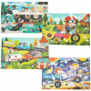 Puzzle 4V1 autíčka 200 dielikov, 4 skladačky
