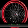 BORBET B 8x18 5x112 ET45.00 black rim red