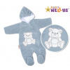BABY NELLYS Kombinézka/overal Medvedík Teddy - šedá Baby Nellys 8596309038155