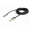 Gembird CCB-mUSB2B-AMBM-6 Opletaný MicroUSB - USB 2.0, M/M, 1,8m, černý