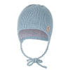Little Angel Čiapka pletená zaväzovacia LA Outlast ® Sv.mentolová 39-41 cm