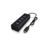 ICY BOX 4 porty USB-C® (USB 3.1) MultiPort húb čierna; IB-HUB1409-C3