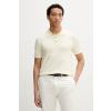 Calvin Klein Úpletové polo tričko pánske bavlnené LV04LC326G žltá XL
