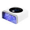 UV LED lampa OCHO NAILS X22 72W, akumulátorová, bezdrôtová, biela s zrkadlovým dnom