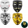 Kostým, maska - Maska tváre Bedde v ako viacfarebná vendetta (4x maska v ako Vendetta Halloween Anonymous Acta)