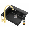 Kuchynská batéria - Sink z žulovej umývadla 20 cm +zlatá netopier (Kuchynská batéria - Sink z žulovej umývadla 20 cm +zlatá netopier)