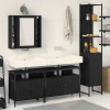 zahrada-XL Set kabinetov do kúpeľne 4 pcs Čierny dub 33 x 33 x 185.5 cm 3334423