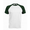 KARIBAN VINTAGE BASE BALL K330 / Pánske tričko - white/forest green XL