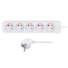 SOLIGHT Predlžovací kábel Solight, 5 zásuviek, biely, 3 m