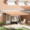 zahrada-XL Zatemniteľná markíza žltá a oranžová 450 × 300 cm látka 3330904