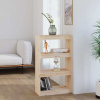 vidaXL Knižnica/deliaca stena 60x30x103,5 cm masívna borovica - Hnedá - 51729-6835