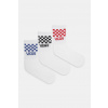 Detské ponožky Vans Classic Check Crew 3-pak biela farba, VN000Q1QWHT1 26.5/31