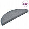 Podložky na schody 30 ks Svetlošedá a modrá 56x17x3 cm
