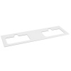 Sapho BRAHEA doska Rockstone s 2 otvormi 161x51,5cm (70+20+70cm), biela matná BL161-0101-70
