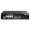 QNAP riadený switch QSW-M2106R-2S2T (6x 2,5GbE RJ45, 2x 10GbE RJ45, 2x 10GbE SFP+, malá šírka)