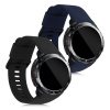 kwmobile řemíneks for HONOR Watch GS Pro řemíneks - 2x Náhradní Silikonový Watch Bands - Smartwatch or Fitness Tracker - černá / tmavý modrá