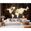 Gario Fototapeta Mapa sveta v hnedej farbe Materiál: Vliesová, Rozmery: 200 x 140 cm
