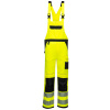 Portwest PW344 HI-VIS Reflexné nohavice na traky PW3 M, Fluorescenčno žltá-Čierna