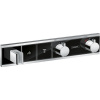 Hansgrohe 15355600 RainSelect termostat pod omietku pre 2 spotrebiče, čierna / chróm