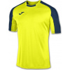 Joma Futbalový dres S/S T-SHIRT ESSENTIAL FLUORESCENT YELLOW-NAVY BLUE Veľkosť: 6XS/5XS