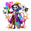 CUKROVÁ JEDLÝ OBRÁZOK NA TORTU VYTLAČENIE KOSTÍ HALLOWEEN dekorácia pavúk a5