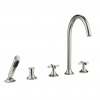 Dornbracht Vaia - 5-otvorová batéria na okraj vane, chróm 27522809-00, kartáčovaná platina 27522809-06