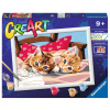 Maľovanie podľa čísel Ravensburger Kreatívne a výtvarné hračky 201945 CreArt Dve maznavé mačiatka (4005556201945)