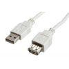 Kábel USB 2.0 A-A 3 m, prodlužovací, bílý/šedý