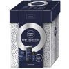 Nivea darčeková sada Men Box Lotion Deep 2025 voda po holení 100 ml, Men krém 75 ml, roll on 50 ml, sprchovací gél 250 ml