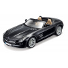 Bburago - Autá HOBBY, Mercedes - Benz SLS AMG Roadster, čierna metalíza, 1:32