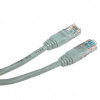 Sieťový LAN kabel UTP patchcord, Cat.5e, RJ45 samec - RJ45 samec, 0.25 m, netienený, šedý, economy, DOPREDAJ