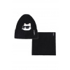 Detská čiapka a šál komín Karl Lagerfeld Z31010.56.58 čierna 56/58